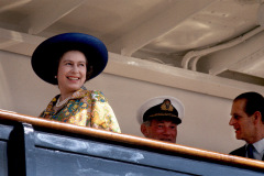 Queen Eliizabeth II and Prince Philip visit the Bahamas Feb. 20-21, 1975.