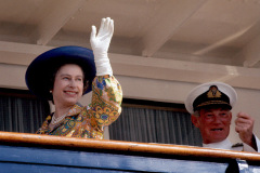 Queen Elizabeth II visits the Bahamas Feb. 20-22, 1975.