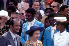 Queen Elizabeth II visits the Bahamas Feb. 20-22, 1975.