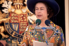 Queen Elizabeth II visits the Bahamas Feb. 20-22, 1975.