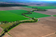 Aerials of farmland 04-17-2011