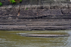 River levels were low enough for Geocachers to make it to Tower Rock by Kayak 08-04-2012