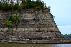 River levels were low enough for Geocachers to make it to Tower Rock by Kayak 08-04-2012