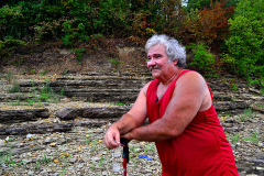 River levels were low enough for Geocachers to make it to Tower Rock by Kayak 08-04-2012