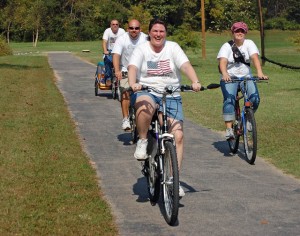 Families from Farmington ride Cape LaCroix Trail