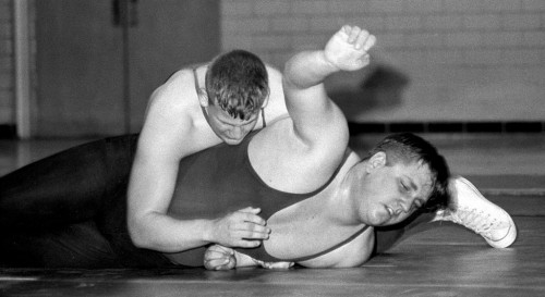 High School wrestling match