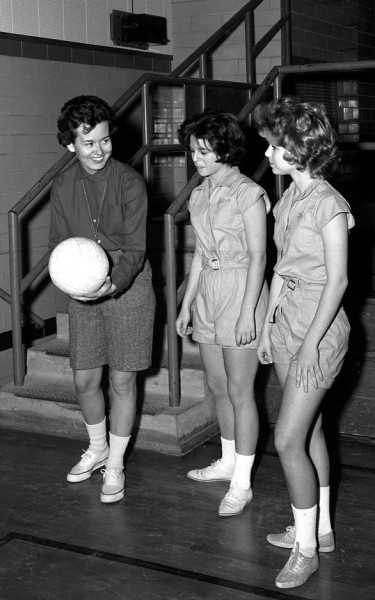 Cape Girardeau Central High School girls in physical education uniforms