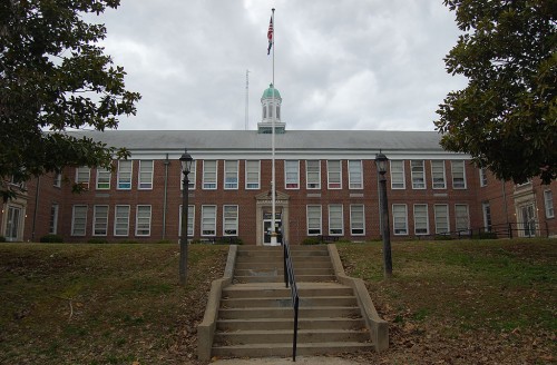 Franklin School front steps 03-16-2010