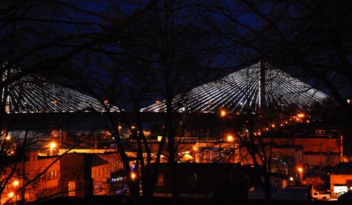 View of bridge from Common Pleas Courthouse 03-24-2010