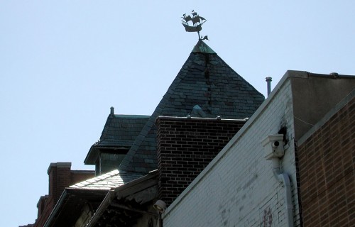 Hecht's weathervane disappeared after storm 10-15-2003