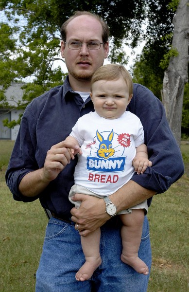 Matt and Malcolm Steinhoff in Bunny Bread Shirt 04-20-2005