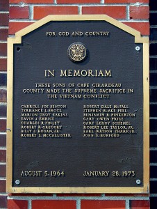 Cape Girardeau's Freedom Corner memorial to Vietnam dead 04-02-2010
