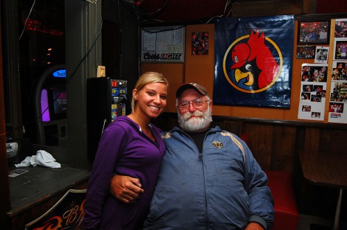 Bartender Emily Banach and D'ladiums manager Jerry Beaver 11-04-2010