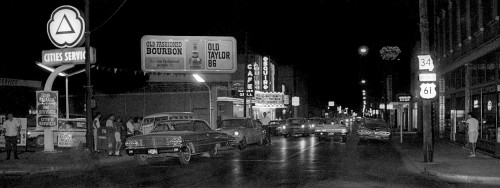 Looking east on Broadway from Pacific Street c 1966