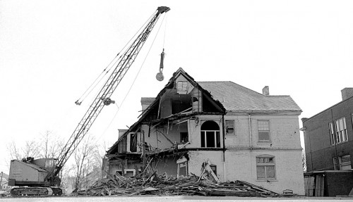 Demolition of Trinity Hall, AKA the George Alt House, 12-23-1967