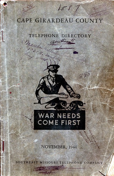 1944 Cape Telephone Book cover