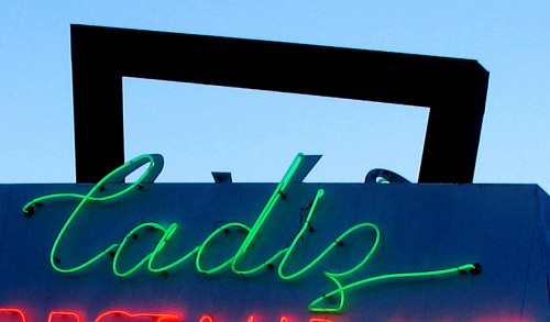 Cadiz Restaurant sign 10-2007