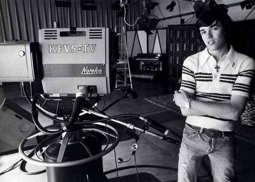 Mark Steinhoff, KFVS-TV cameraman in studio c 1967