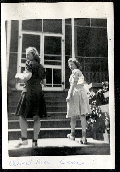 Albert Hall stairs from Mary Welch Steinhoff scrapbook c 1940