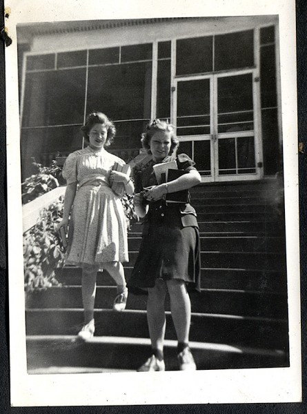 Albert Hall stairs from Mary Welch Steinhoff scrapbook c 1940