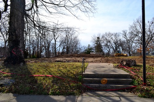 Site of Jefferson School after demolition