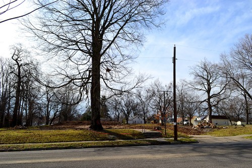 Site of Jefferson School after demolition