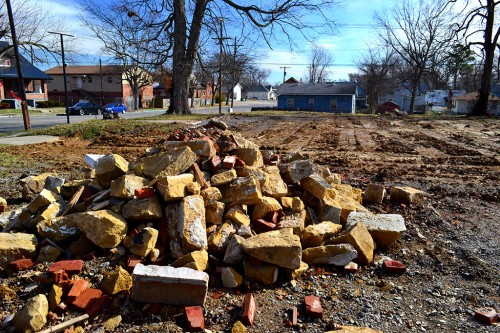 Site of Jefferson School after demolition