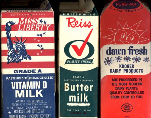 Vintage Cape Girardeau area milk cartons c 1970