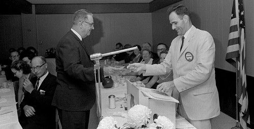 G.D. Fronabarger - Gary Rust recognized at Kiwanis 07-20-1967