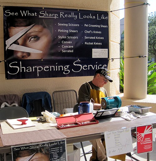 John Sharpening Knives WPB Quilt Show 03-08-2013