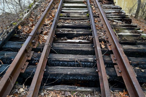 Allenville railroad bridge over Diversion Channel 02-12-2013