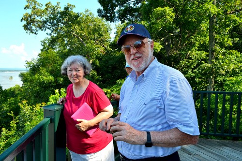 Jim Stone watches big magnet pass  by Trail of Tears 07-17-2013