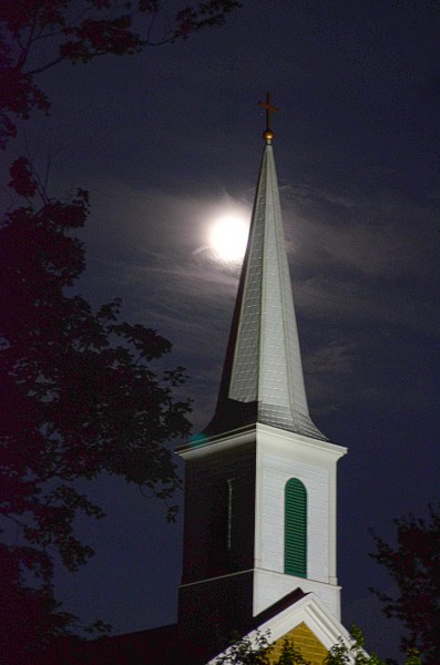 Trinity Lutheran Church Altenburg full moon 07-22-2013