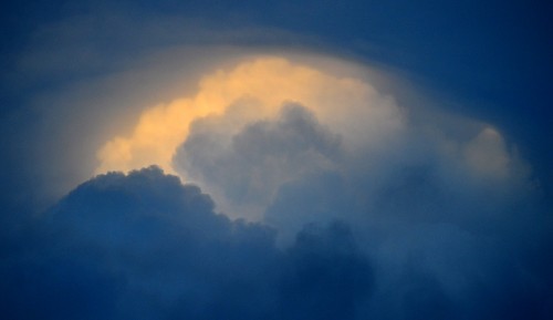 Blue Moon and sunset from S Palm Beach 08-20-2013