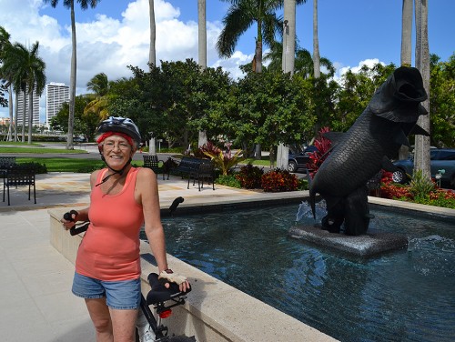 Shari Stiver on bike ride in Palm Beach 1010-2013