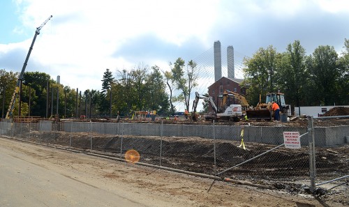 Site of handball court at St. Vincent's Seminary 10-17-2013