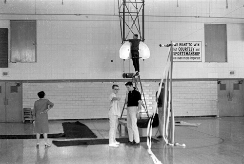 Decorating CHS gym mid-1960s