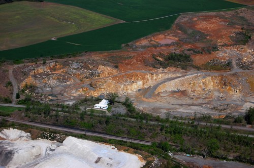 Aerial of cement plant Natatorium