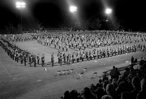 High school bands at Houck Stadium c 1964