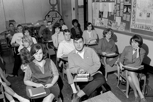 Central High School classroom c 1965