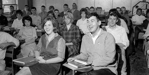 Central High School classroom c 1965