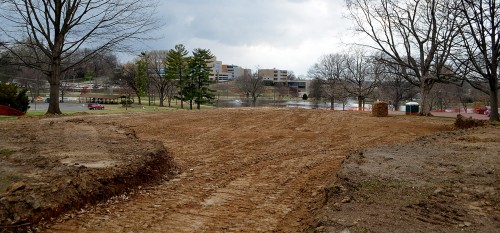 Capaha Park pavilion construction 04-02-2014