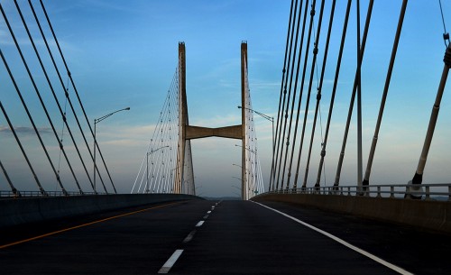 Bill Emerson Memorial Bridge before crossing into ILL 05-05-2014