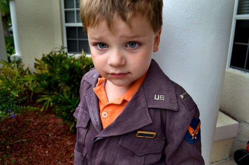 Graham Steinhoff in Ken Steinhoff's air force uniform 05-12-2014