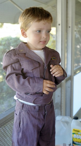 Malcolm Steinhoff in Ken Steinhoff's Air Force uniform