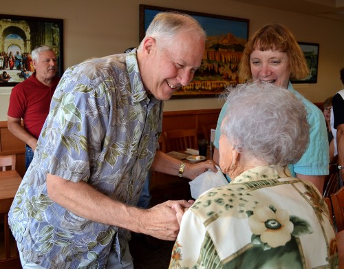 Mary Steinhoff at CHS '66 lunch 07-28-2014