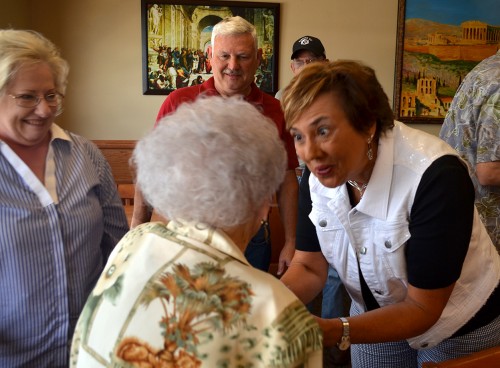 Mary Steinhoff at CHS '66 lunch 07-28-2014