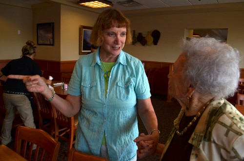 Mary Steinhoff at CHS '66 lunch 07-28-2014