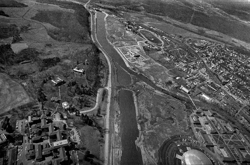 Aerial photos of Hocking River relocation 04-09-1970