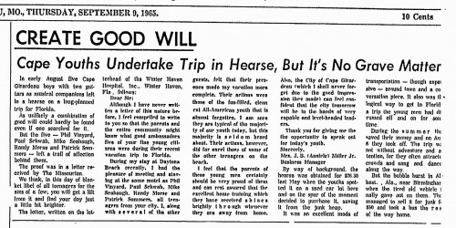 1965-09-09 Missourian hearse story